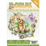 3DPO10006 3D Stanzbogen Buch Animals