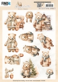 CD12394 BB Schneidebogen Cozy Winter gem�tlicher B�r