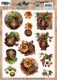 SB11070 BB Stanzbogen Steampunk Pflanzen