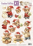 CCO-028 Stanzbogen Sweet Little Mice Christmas Mice uit de doos