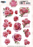 SB11078 BB Stanzbogen Florale Eleganz Romantische Rosen