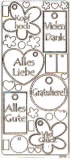 3710tg Labels mit Wnschen Transparent/Gold