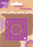 6002-0015x JoyCrafts Schneide und Prgeschablonen Viereck mit St