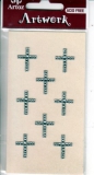 185550-04 Artwork Stickers Strass Kreuze