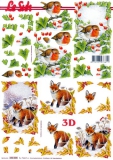 650005 Weihnachten mit Vogel und Fuchs