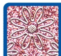 7025rs Glittersticker Ecken rosa/silber
