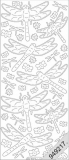 7024tgg Glittersticker Libellen Transparent/Glitter-gold
