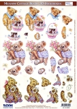 82930 Stanzbogen Teddybren3 Motive