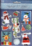 4670161 Handmade 3D Stickers Schneemann