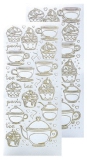 LCR61.7469 Tea & Cupcake Stickers weiss