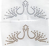 Buegelapplikationen mit Alu-Plaettchen