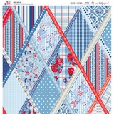 BEPA529599 Embossed Paper Patchwork Blues