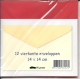 371291r 12 vierkante enveloppen 14 x14 cm weihnachtsrot