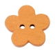 3863102 Holzknopf Blume ca. 1 cm 40 Stck orange