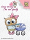 CSO006 NS Clear stamps The Owl family  Mother and Baby