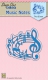 SDB017x NS Shape Die Blue Musical Notes