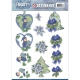 SB10279 JA Stanzbogen Frosty Ornaments Green Ornaments