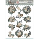 SB10294 AD  Stanzbogen Christmas Wishes - Birds and Bells