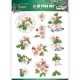 SB10481 JA Stanzbogen Christmas Flowers -  Pink Christmas Flowers