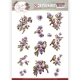 SB10624 YC Stanzbogen Graceful Flowers Birds and Blackberries