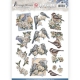 SB10215 AD Stanzbogen Vintage Winter Winter Birds