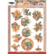 SB10775 JA Stanzbogen Wooden Christmas Orange Candles