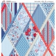 BEPA529599 Embossed Paper Patchwork Blues