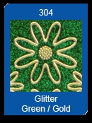 7045gg Glittersticker Randmotive grn/gold