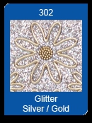 7045gsg Glittersticker Randmotive silver/gold