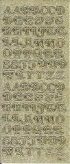 Q2477 Glitzersticker Grobuchstaben gold
