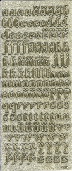 Q2426 Glitzersticker Kleinbuchstaben gold