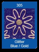 7051-305 Glittersticker blau-gold