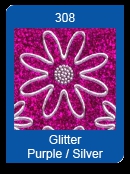 7051-308 Glittersticker purple-silber