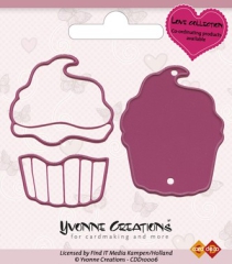 CDD10006 Yvonne Creations Love Collection Love Cupcake
