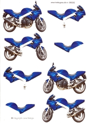 066292 Blaues Motorrad