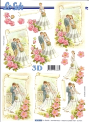 4169256 Brautpaar mit rosa Blten