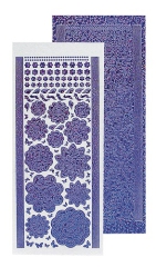 LCR61.7223 Leane Creatief Diamant Sticker Blumen violett