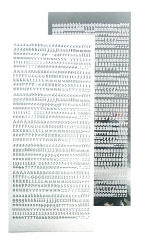 LCR61.9050 Leane Creatief Alphabet Stickers Mirror silver