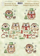 50.9135 Leane Creatief Christmas Owlies
