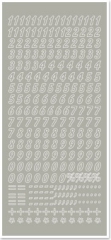 J26 Stickerbogen Zahlen silber