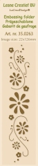 LCR35.0263 Prgeschablone  Blumen Swirl 2,2 x 12,6 cm