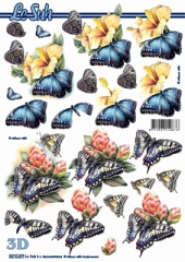 8215697 Schmetterling mit Blumen 3