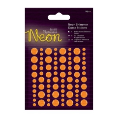 PMA 805953 Shimmer Dome Stickers Neon Orange