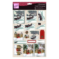 ANT 169572 Anitas Christmas Foiled Decoupage Pulling the Tree