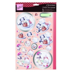 ANT 169575 Anitas Christmas Foiled Decoupage Cat and Dog Baking