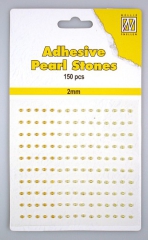APS204 Adhesive Pearl Stones 2mm 150 Stck gelb-gold