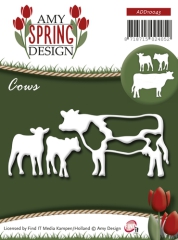 ADD10043 AD Stanzschablone Spring   Cows