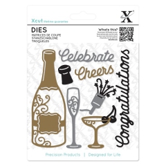 XCU 503284 Stanzschablone 10 Teile Champagne Celebrations
