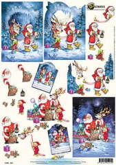 11055-220 Weihnachtsmann und Rentier