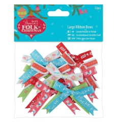 PMA 367909 Large Ribbon Bows Folk Christmas